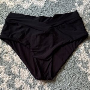 Birdsong retro high waist bikini swim bottoms black size SMALL